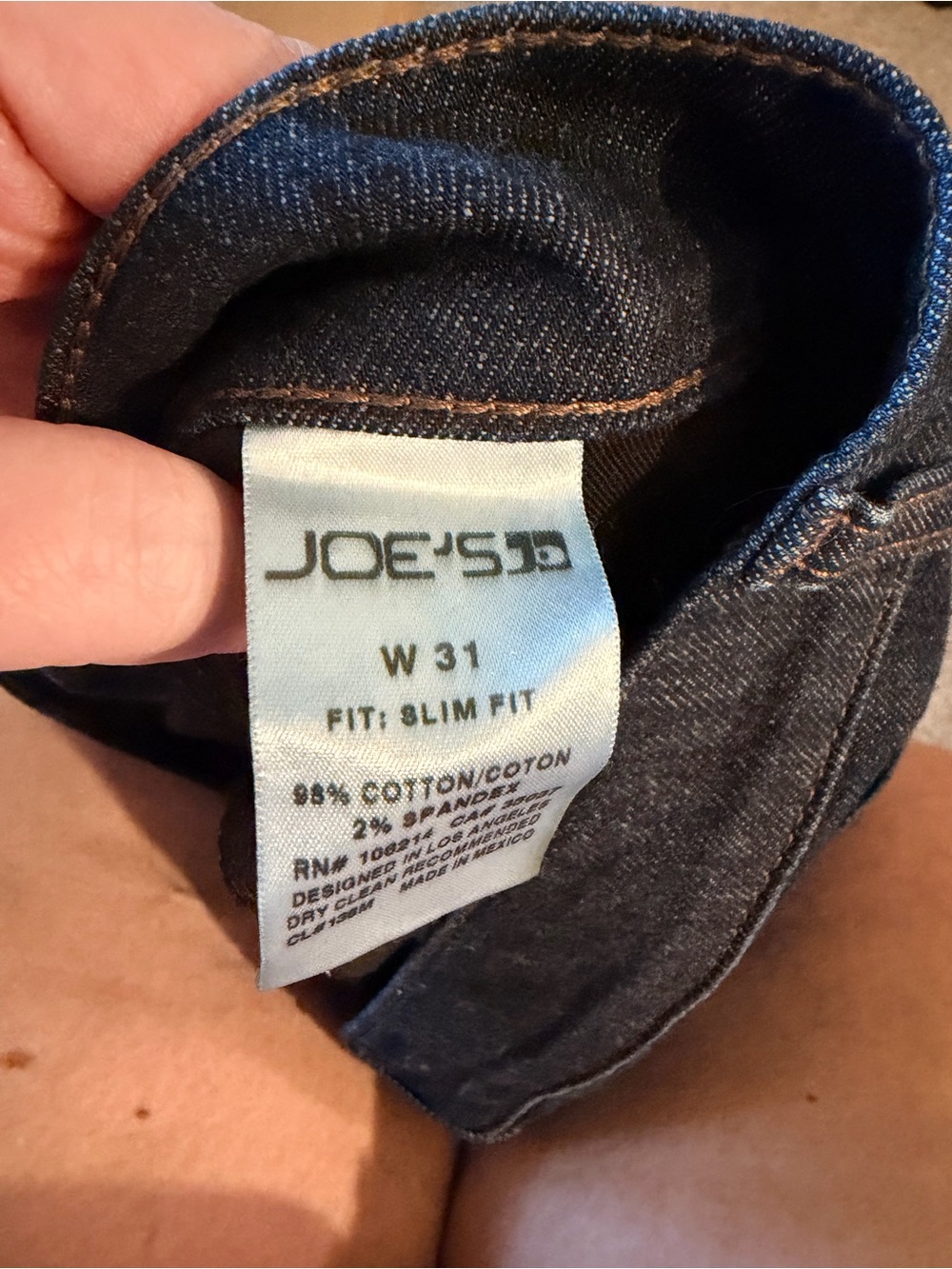 Joe's Jeans Men's Slim Fit Dark Blue Denim Jeans